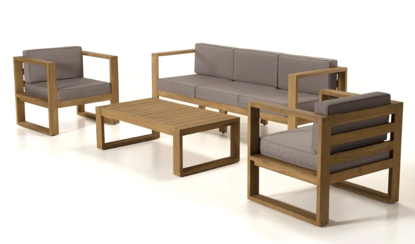 Salon en bois massif à Houmt Souk – Réalisation sur mesure
